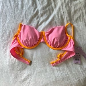 Funky pink & orange bikini top